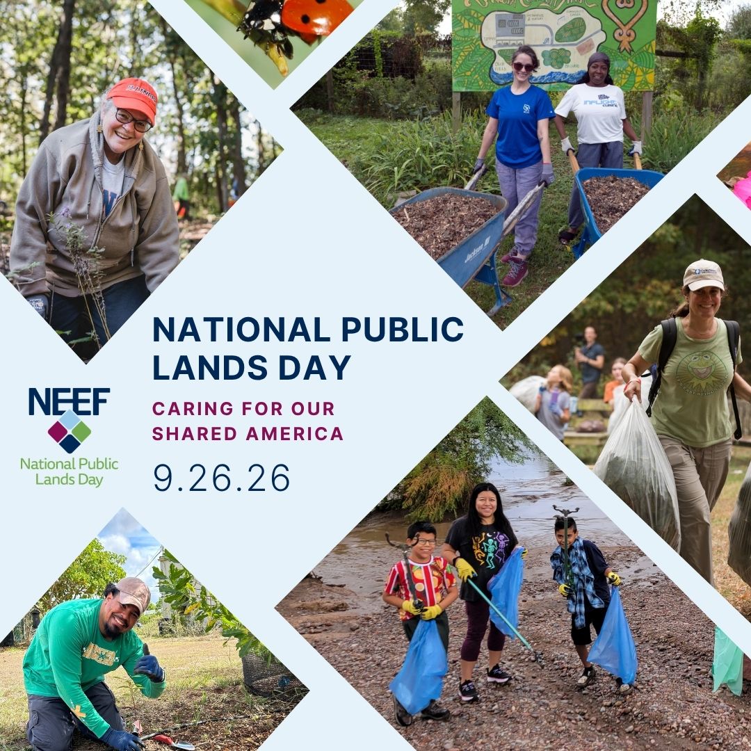 National Public Lands Day graphic 9.26.26 Caring for our shared America square
