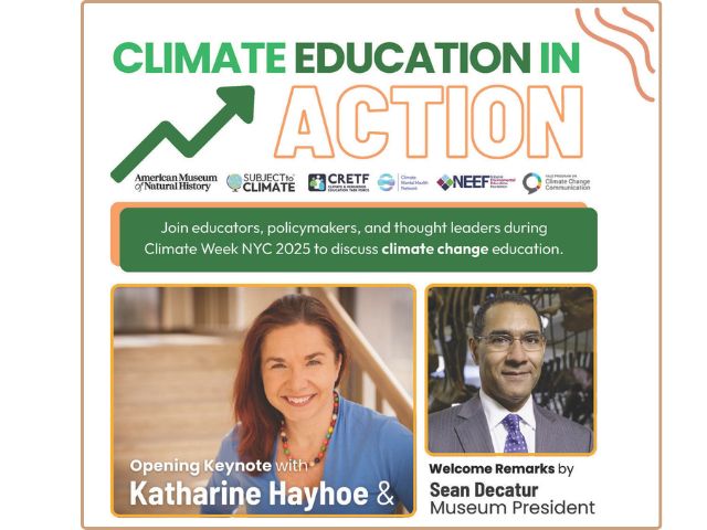 climate education in action flyer for NYC climate week 2025
