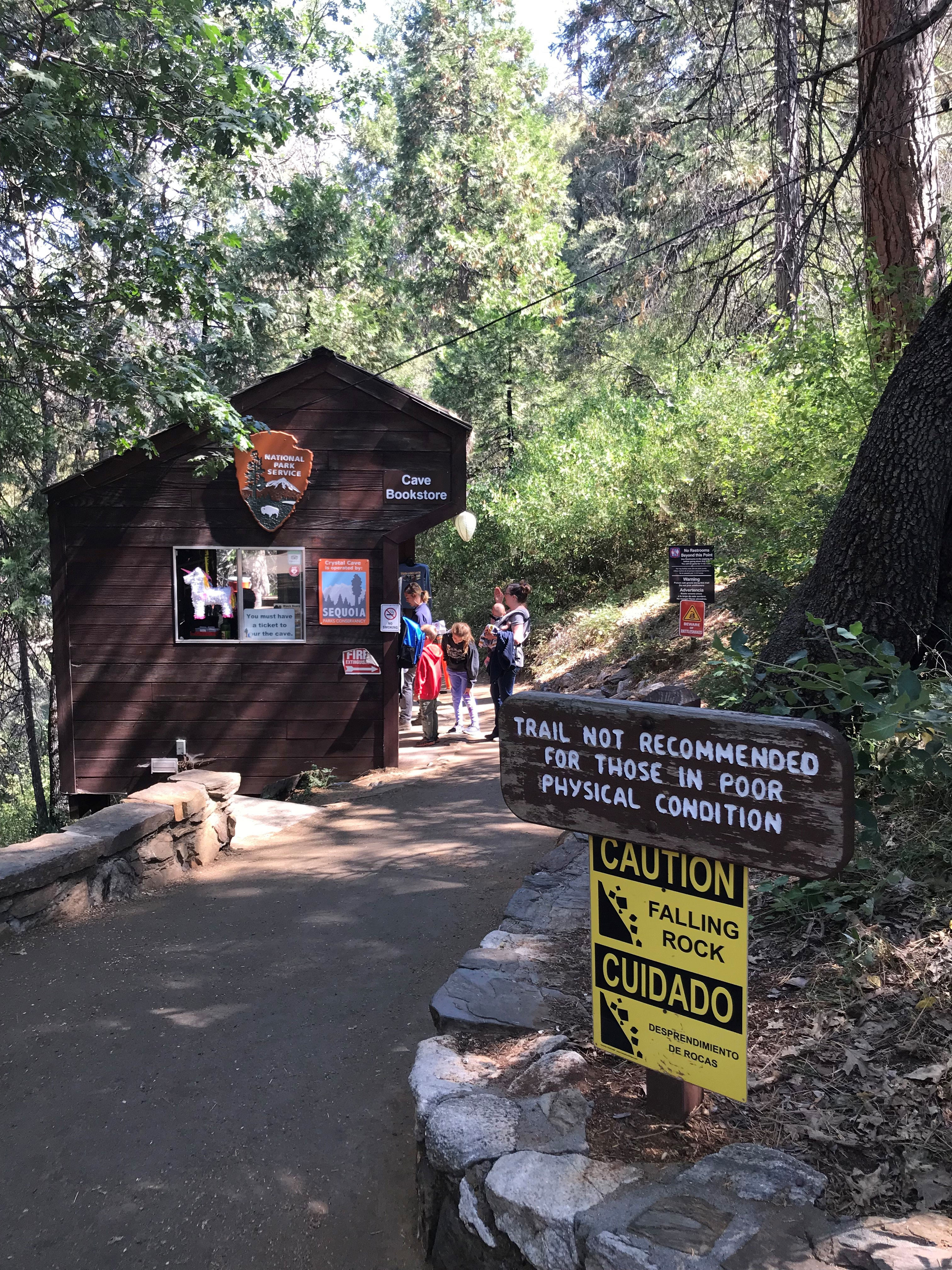 Camp bookstore and trail at Sequoia National Park