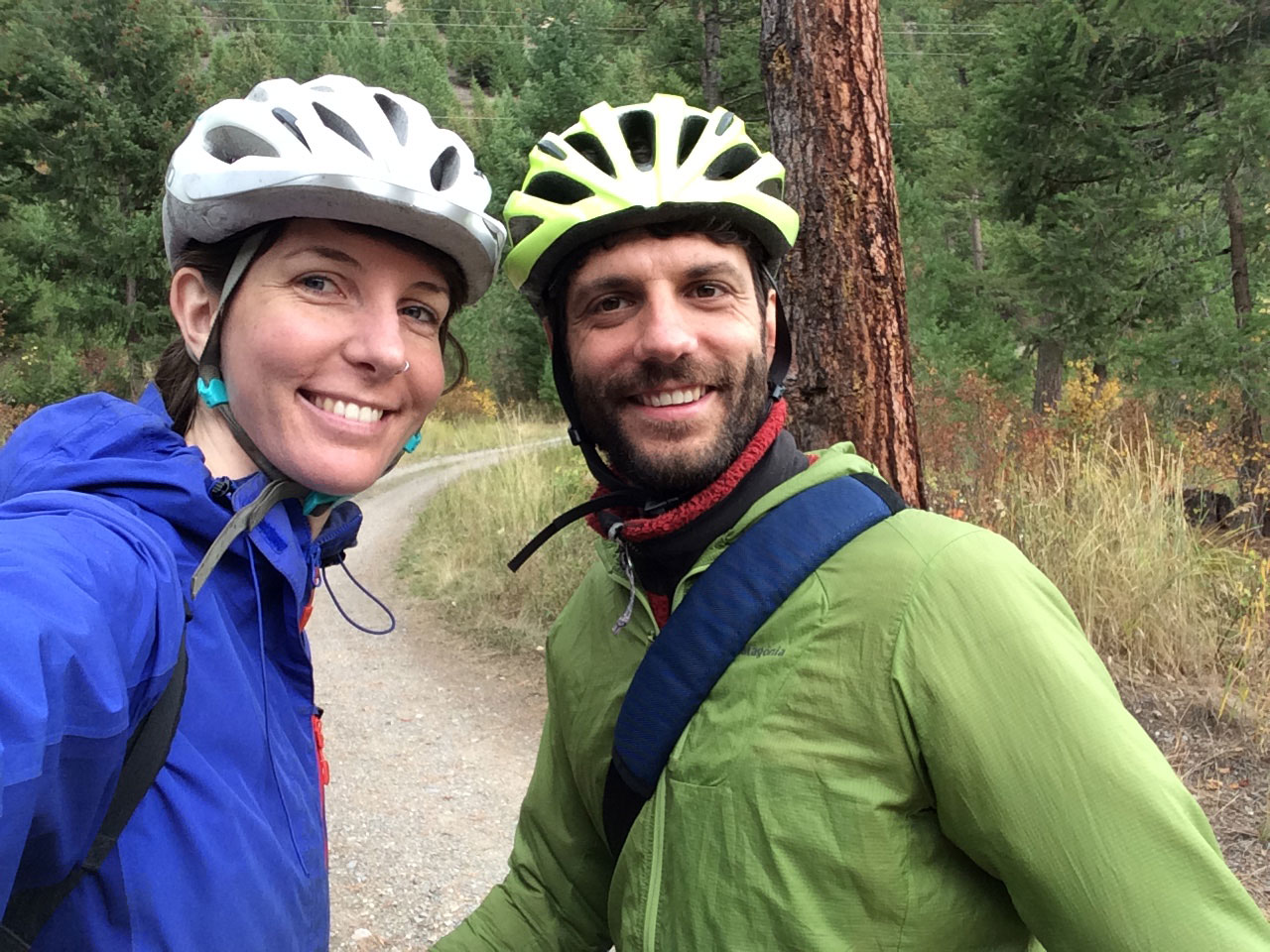 Saara Snow on a bike ride through a national park