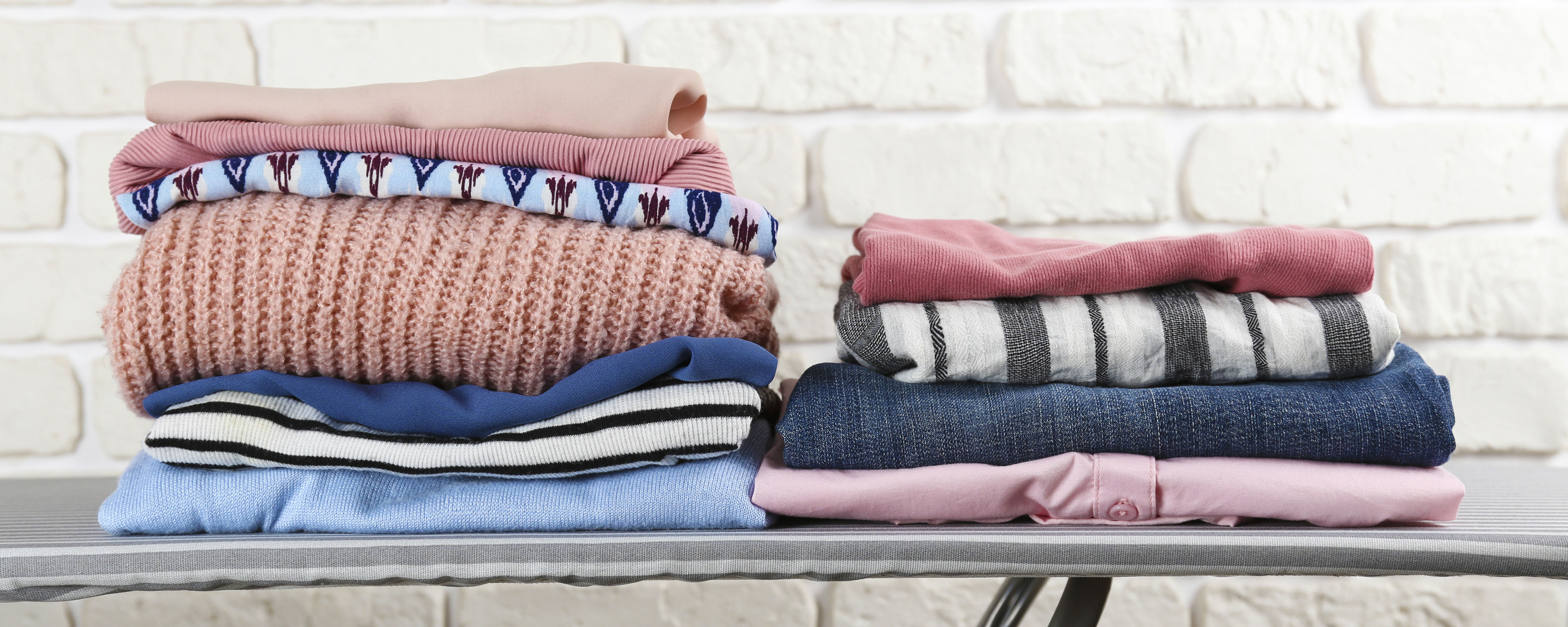 Stack of clean, folded clothes