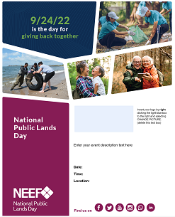Customizable NPLD event flyer