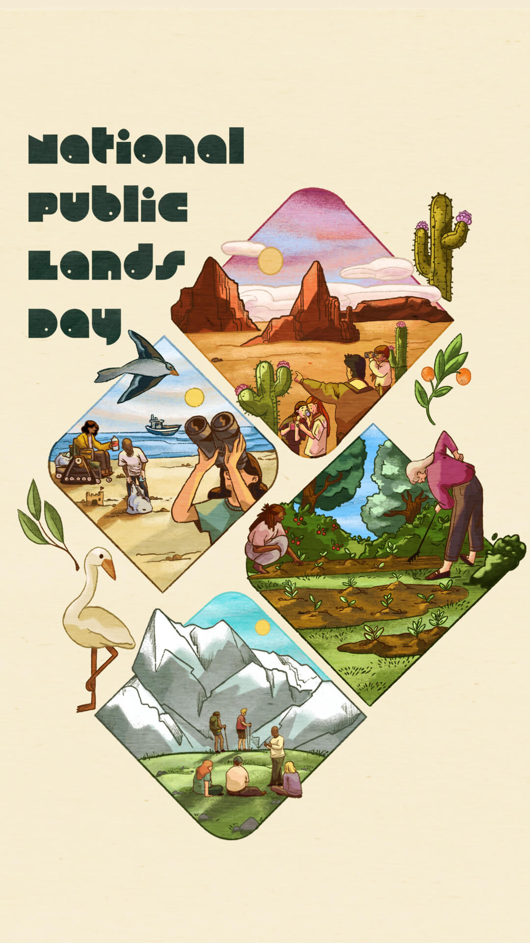 National Public Lands Day 30th Annual Illustration lnstagram Story