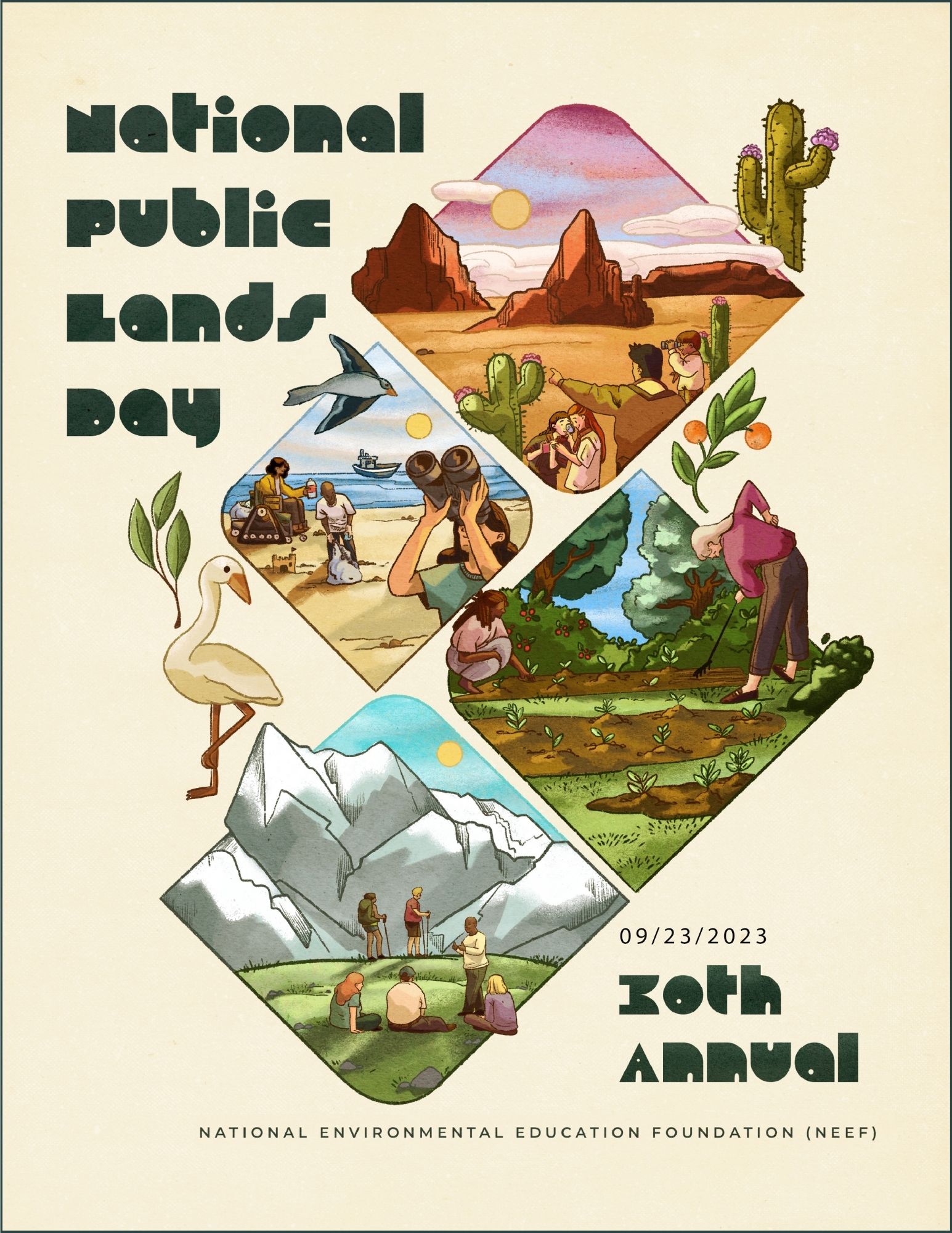 National Public Lands Day 30th Annual Illustration Poster