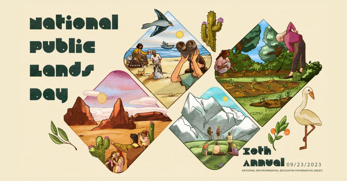 National Public Lands Day 30th Annual Illustration Graphic