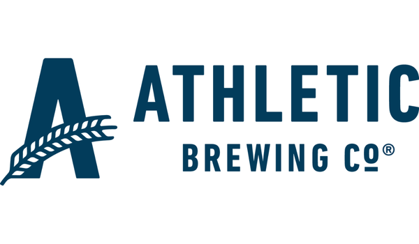 Logo for Athletic Brewing - an A with a hop leaf