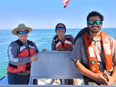 AmeriCorps VISTA Nicole and staff from Biscayne National Park