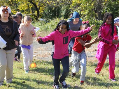 Kids having fun at Debris Day