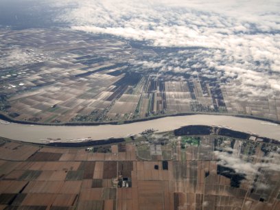 Aerial view of the Mississippi River