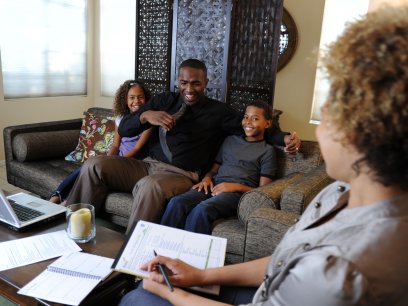 Family preparing a plan together