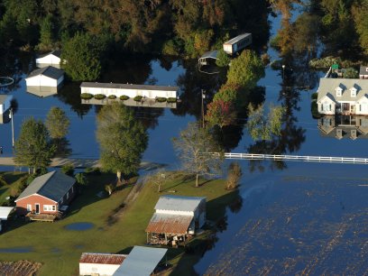 Flooded homes