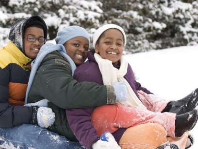 Family fun in the snow