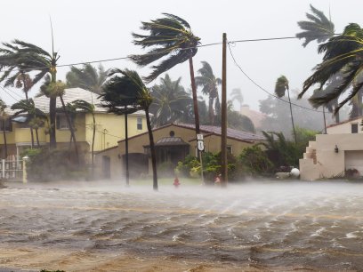 Hurricane in the streets of Ft. Lauderdale, Florida