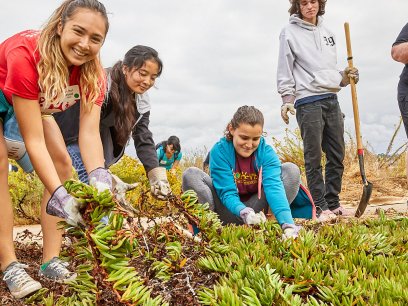 Students at the San Diego River Mouth