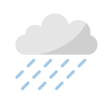 Rain cloud producing rain