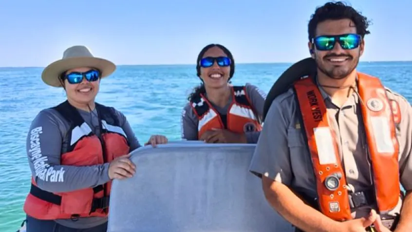 AmeriCorps VISTA Nicole and staff from Biscayne National Park