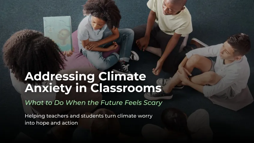 a group of students watches and listens as a teacher reads a book