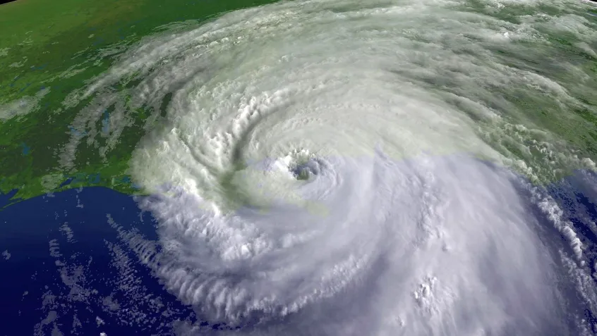 Satellite imagery of Hurricane Katrina