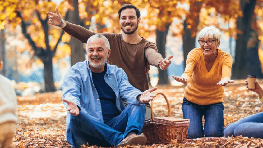 Intergenerational family on public lands