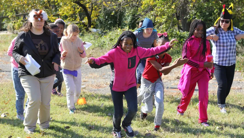 Kids having fun at Debris Day