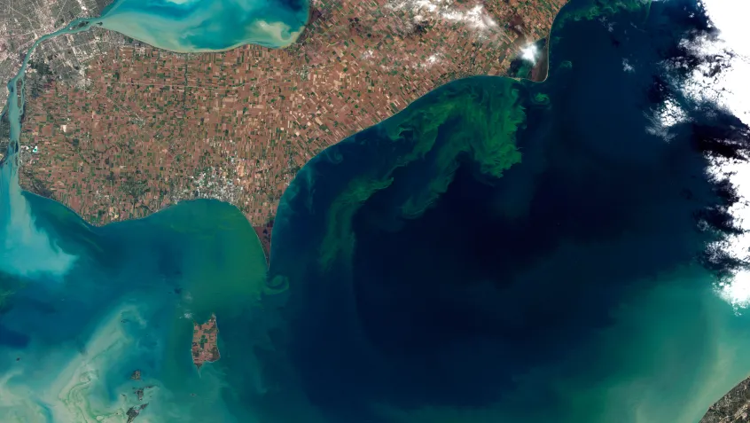 Algal bloom in Lake Erie