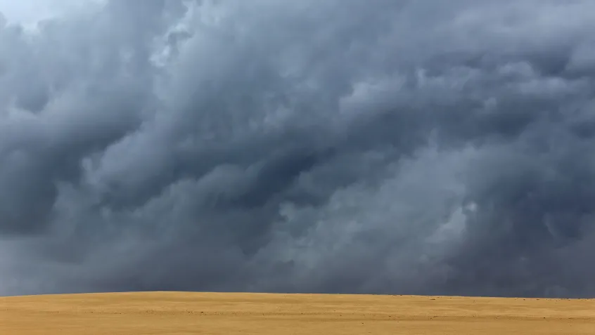 Storm on a beach