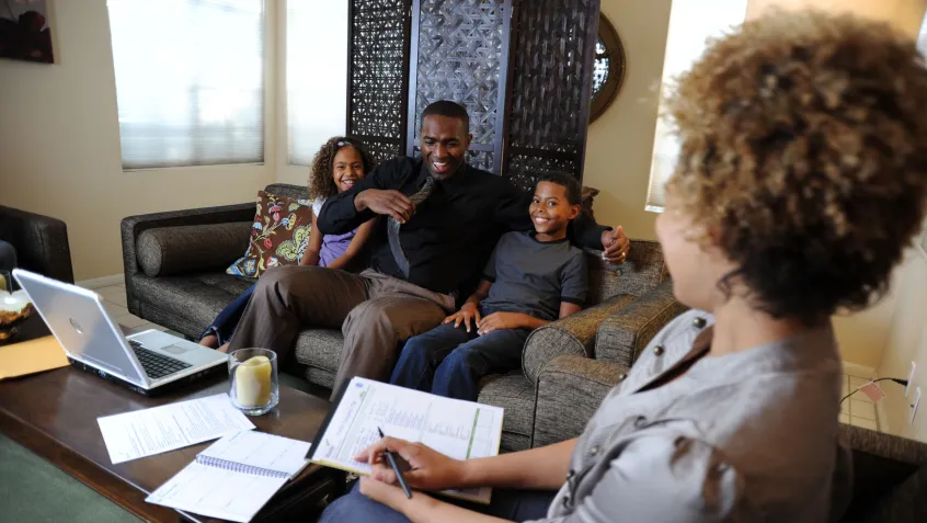 Family preparing a plan together