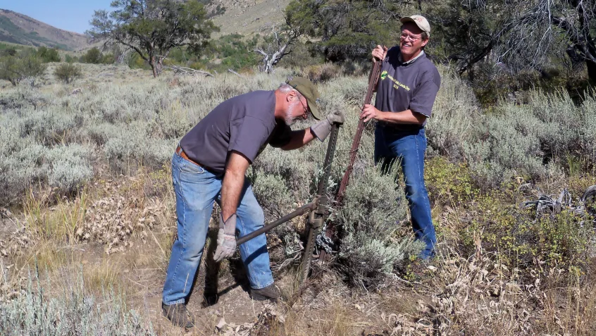 Volunteer Gerald Miller at Lamoille Canyon