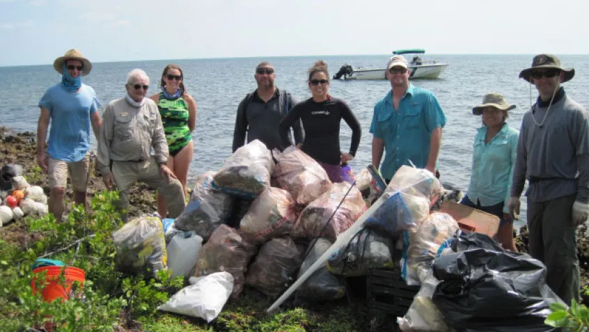 Suzy Pappas, Director of Coastal Cleanup Corporation, at an NPLD event in Biscayne National Park