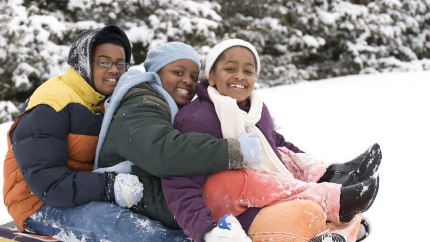 Family fun in the snow