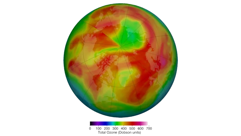 ozone layer depletion map