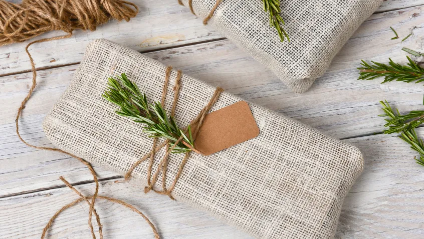 Recycled gift wrap