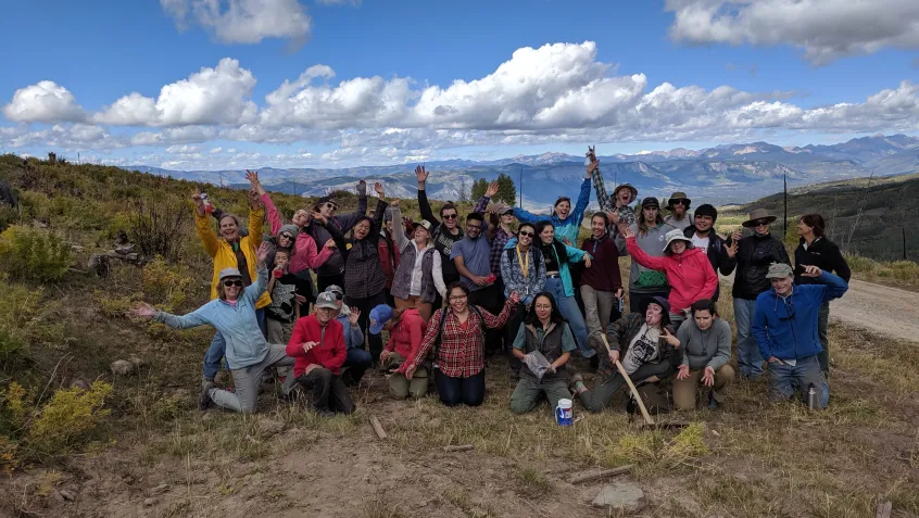 Volunteers with the Mountain Studies Institute at a stewardship event