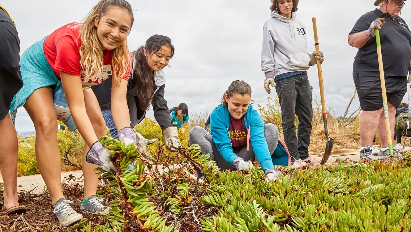 Students at the San Diego River Mouth