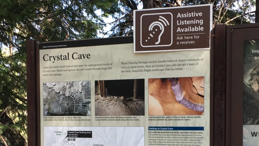 Hard of hearing options at Crystal Cave in Sequoia National Park
