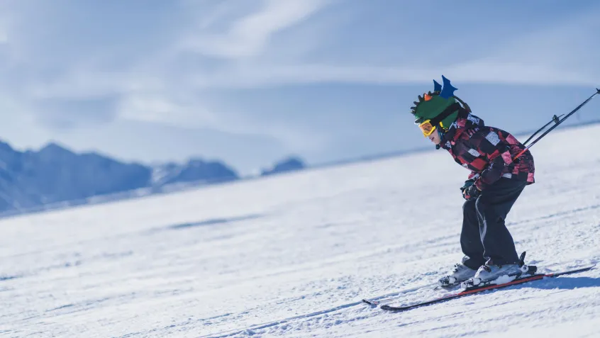 Child skiing