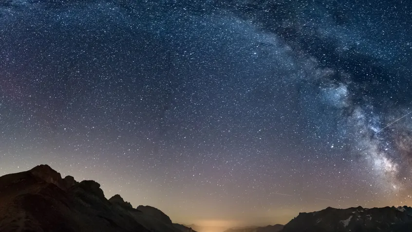 The Milky Way arch starry sky 