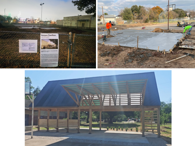 The evolution of an empty space to a pavillion