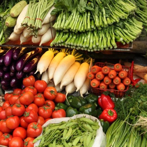 a variety of vegetables on display