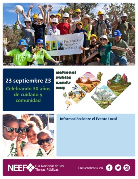 National Public Lands Day Flyer Spanish