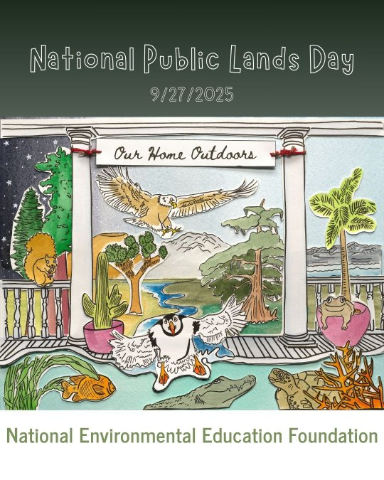 National Public Lands Day 2025 Our Home Outdoors graphic