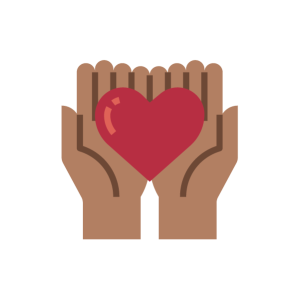 two hands holding a heart
