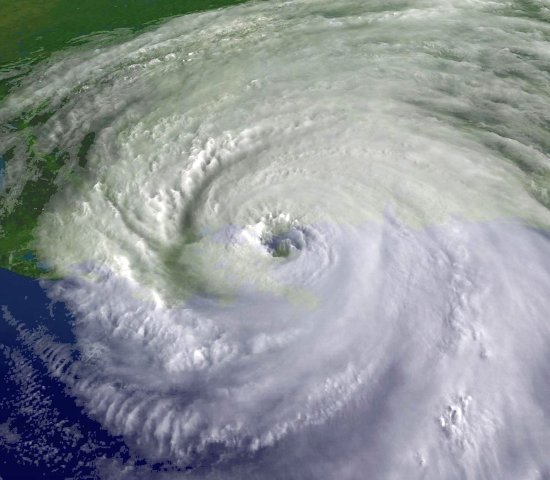 Satellite imagery of Hurricane Katrina