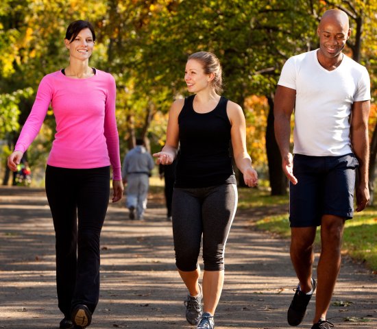 People walking in the park