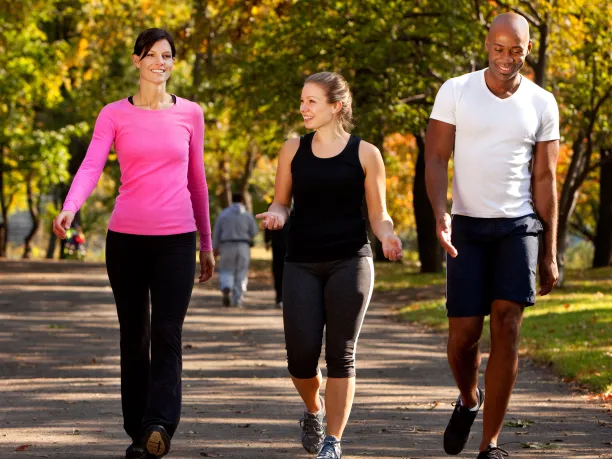 People walking in the park