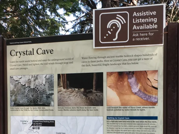 Hard of hearing options at Crystal Cave in Sequoia National Park