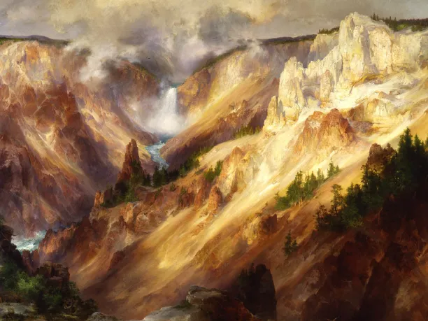 painting of mountains