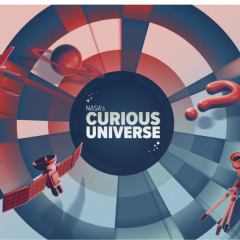 Logo for NASA's Curious Universe podcast