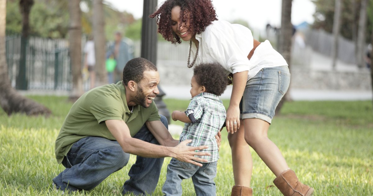 Family in park