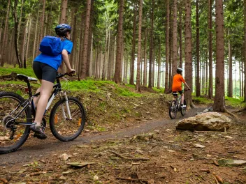 Kids mountain biking
